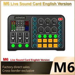 Equipment Otg Transmission Wireless Bluetooth External Mixer Sound Card Noise Reduction Live Streaming Broadcast Podcasting Mixer Audio