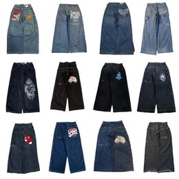 JNCO Streetwear Wide Leg Jeans Men Y2K Hip Hop Harajuku Eagle Embroidered Retro Casual Denim Pants Baggy High Waist Trousers 240322