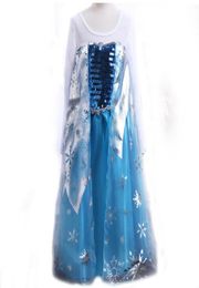 Girls Princess Gown Kids Sequins Mesh Princess Dress Snow Queen Cosplay Costume Kids Prom Clothes Girls Party Perform Zipper Dress8363158