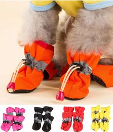 Dog Apparel Waterproof Pet Shoes Anti-slip Rain Snow Boot Footwear Thick Warm For Small Cats Dogs Puppy Booties Accessories