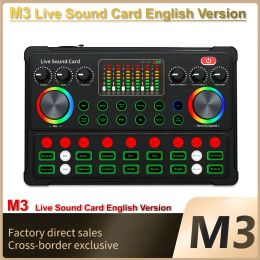 Equipment Wireless Bt5.0 External Mixer Sound Card Noise Reduction for Live Streaming Broadcasting Ktv Singing Recording 48v Mic