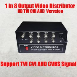 System Free Shipping TVI CVI AHD CVBS 1 In 8 Out Composite BNC Video Distributor 18CH Splitter For CCTV Security Camera