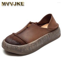 Casual Shoes Designer Women Flats Slip On Ladies Genuine Leather Flat Handmade Soft Bottom Loafers