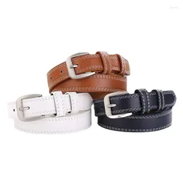 Belts Fashion Light Luxury Women's Daily Versatile White Belt Youth Student Pin Buckle Pants Designer