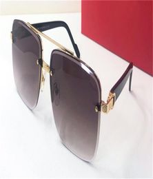 fashion design sunglasses 8200981 metal half frame square cut lens top quality simple and versatile style uv 400 protective eyewea4738677