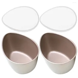 Bowls 2 Pcs Poached Egg Moulds Kitchen Steamed Small Serving Pudding Baking Carbon Steel Plastic