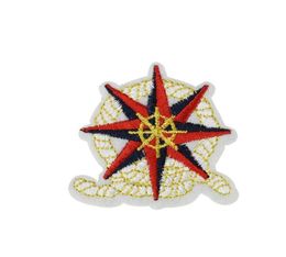 10PCS Rudder Badge Patches for Clothing Bags Iron on Transfer Applique Patch for Jeans Sew on Embroidery Eight Pointed Star Patch 5498974