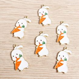 Party Decoration 10pcs Cartoon Cute Anime Carrot Charms Pendant For Jewelry Findings DIY Handmade Making Earrings Bracelets