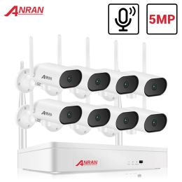 System ANRAN 8CH NVR HD 5MP Rotate CCTV Camera System Audio Record Outdoor P2P Wifi IP Security Camera Set Video Surveillance Kit