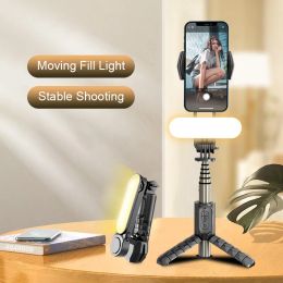 Monopods COOL DIER New Gimbal Stabilizer Wireless Bluetooth Handheld Gimbal With Fill Light Tripod Gimbal Smartphone Stabilizer Gimbal