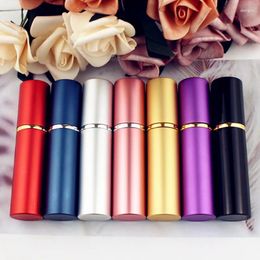 Storage Bottles 50/100pcs 5ML 10ML Perfume Bottle Refillable Travel Metal Atomizer Mini Glass Spray Empty