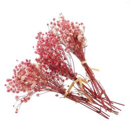 Decorative Flowers 3 Bunches Wedding Decor Dried Flower Bouquet DIY Wreath Craft Home Decoration Pography Props Mini Bride