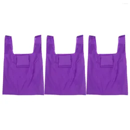 Storage Bags 3 Pcs Portable Folding Reusable Bag Shopping Foldable Tote Groceries Pouch