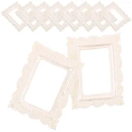 Frames 10 Pcs Po Frame Ornaments Mini Resin Picture For Houses Display Shelf DIY Crafts Making Background Props Collage