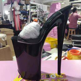 Dance Shoes LAIJIANJINXIA PVC Sexy Exotic Pole Dancing Summer Women Slippers 23CM High Heels Size 34-46 G007