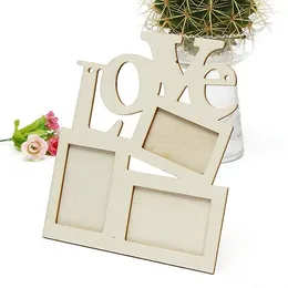 Frames Sweet Wooden Hollow Love Po Picture Frame Home Decor Art DIY Gift