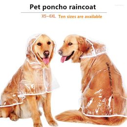 Dog Apparel Transparent Raincoat And Rain Poncho For Pets Pet Clothes Are Available In Multiple Colours