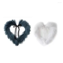Decorative Flowers Faux Pampas Wreath 16.14 Inch Heart-Shaped Autumn Door Wall Ornament Christmas Artificial For Boho Style CNIM