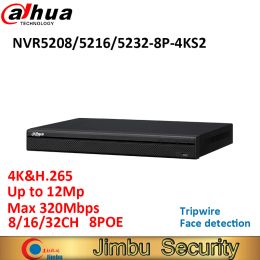 Recorder Dahua 8CH NVR wideorejestrator NVR52088P4KS2E 8POE 4K i H.265 do 12Mp 320Mbps AI wyszukiwanie wideo CCTV rejestrator nadzoru