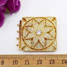 Other One Pcs White Yellow Golden Square Plated Magnetic Jewellery Clasp 4 String Wholesale Hook Fppj Fppj