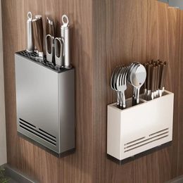 Kitchen Storage Metal Knives Holder Wall Mounted Cutlery Rack Home Tools Utensils Organisation Forks Knife Spoons Container