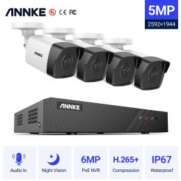 System ANNKE 8CH FHD 5MP POE Network Video Security System H.265+ 6MP NVR With 5MP Surveillance Cameras Audio Recording CCTV Ip Camera