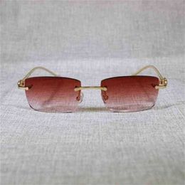 2024 Men's Luxury Designer Women's Sunglasses Vintage Rimless Leopard Gafas Retro Shades Men Goggles Driving Clear Glasses Frame Reading EyewearKajia