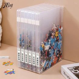 Storage Bags Transparent Desktop Stationery Pencil Box Stickers Case Puzzle Container Plastic Stationary Organiser