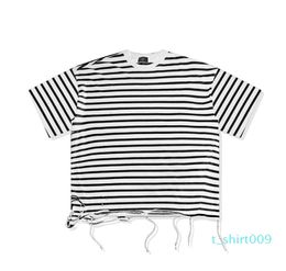 High Street T Shirt Men Wome Casual Cotton Bstripe tshirt ripped TEE Tshirts Top Tees t091008057