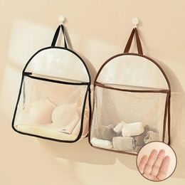 Storage Boxes Mesh Hanging Bag Cartoon Print Net For Underwear Organisation Capacity Pouch Socks Sundries