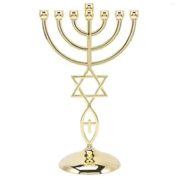 Candle Holders Desktop Holder 7-Headed Candelabra Chalice Gold Table Decorations Ornament