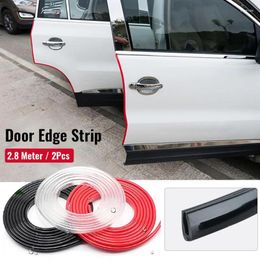 Bedding Sets 2X 2.8M Car U Type Door Protection Clear Edge Guard Trim Styling Moulding Strip Rubber Scratch Protector Auto Universal