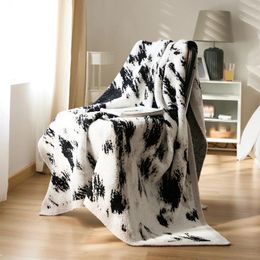 Blankets NOAHAS Half Side Fleece All-season Universal Knitted Blanket Cover Bed Sofa Shawl Fashion