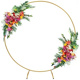 Decorative Flowers Wedding Arch Stand Balloon Frame Round Backdrop Iron Circle Background Decoration