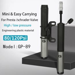 Accessories Giyo 120psi Bike Tire Inflator Hidden Pipe MTB Cycling Air Pump Road Bike Mini Hand Pump Bicycle Schrader Presta Valve Tyre Pump