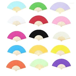 Decorative Figurines Handheld Fans Paper Hand Bamboo Folding For Wedding Party Decor DIY Decoration Women Girl Dancing Gift