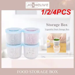 Storage Bottles 1/2/4PCS Double-Layer Drain Basket Ginger Garlic Refrigerator Food Crisper Organiser Draining Strainers