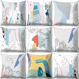 Pillow ZHENHE Abstract Geometry Case Home Decoration Cover Bedroom Sofa Decor 18x18 Inch