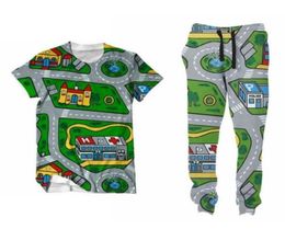 Whole2022 New Fashion Casual Toy Car Mat 3D All Over Print Tracksuits TShirtjoggers Pants Suit Women Men 0528697819