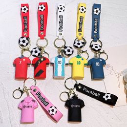 Decompression Toy Keychain soccer star jersey keychain pendant charm car keychain geocaching small gift