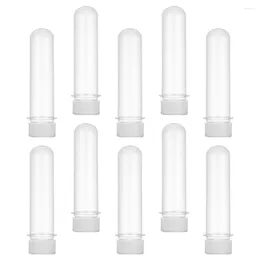 Storage Bottles Bottled Transparent Test Tubes Plastic Candy Reusable With Lid Clear Lids