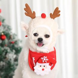 Dog Apparel Cat Pet Christmas Hat Drool Towel Bib Teddy Fight Pomerang Autumn And Winter Clothes