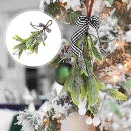 Decorative Flowers Mistletoe Ornament Christmas Stem Fake Branches Spring Wreath Glass Vase Pick Decorations