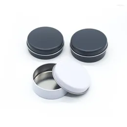 Storage Bottles Reusable Round Empty Aluminium Cosmetic Tin Pot Lip Jar Containers Oil Wax Makeup Home