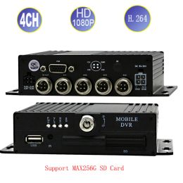 Recorder 4 Channels vehicle Car Video Recorder H.264 1080P MDVR Support Max 256G TF Card Mobile Car DVR For Bus Truck