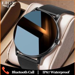 Watches LIGE Smartwatch For Men IP67 Waterproof Bluetooth Call Smart Watch Electronic Clocks Men Women Multisport Fitness Wrist Watches