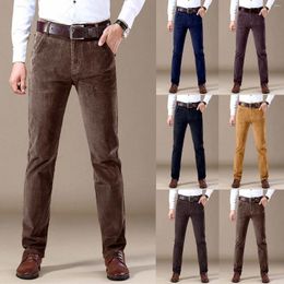 Men's Pants Corduroy Casual 2024 Autumn Winter Style Business Fashion Stretch Regular Fit Trousers Male Clothes