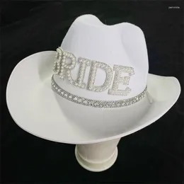 Party Decoration 1pcs BRIDE Cowboy Hat Wedding Decorations Bachelorette Hen Bridal Shower Marriage Gift