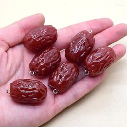 Charms 6pcs Simulated Vegetable Healthy Red Dates Resin Funny Cute Crafts Pendant For Keychain Earring Big Jewellery Make