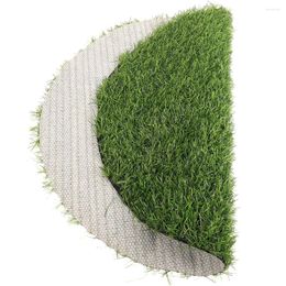 Table Cloth Simulated Grass Mat Round Tabletop Outdoor Faux Placemat